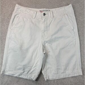 American Eagle Outfitters Shorts Mens 36 Beige Chino Longboard 11" Inseam Casual